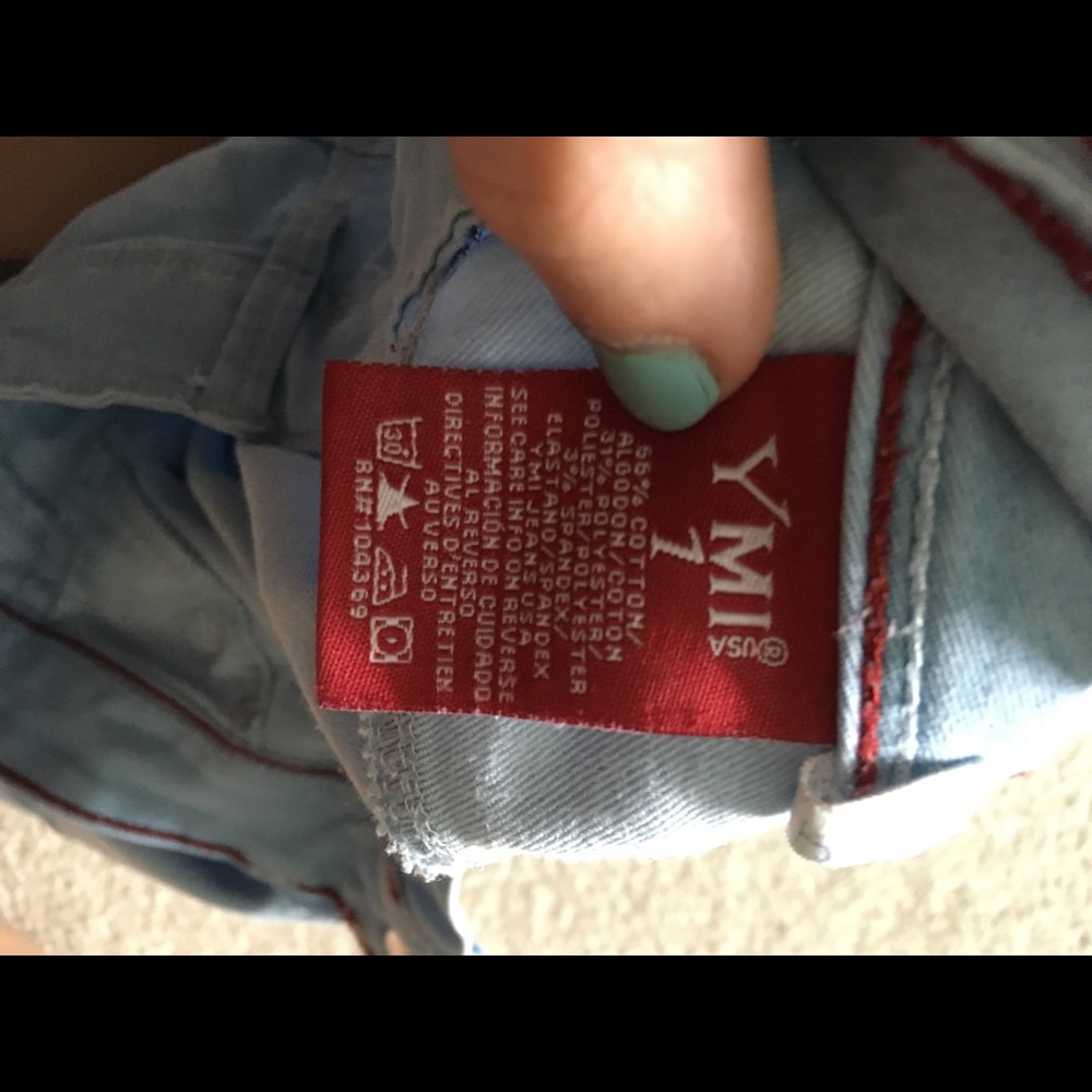 💕 YMI Light Wash Skinny Jeans Size 1👖 - Picture 9 of 9